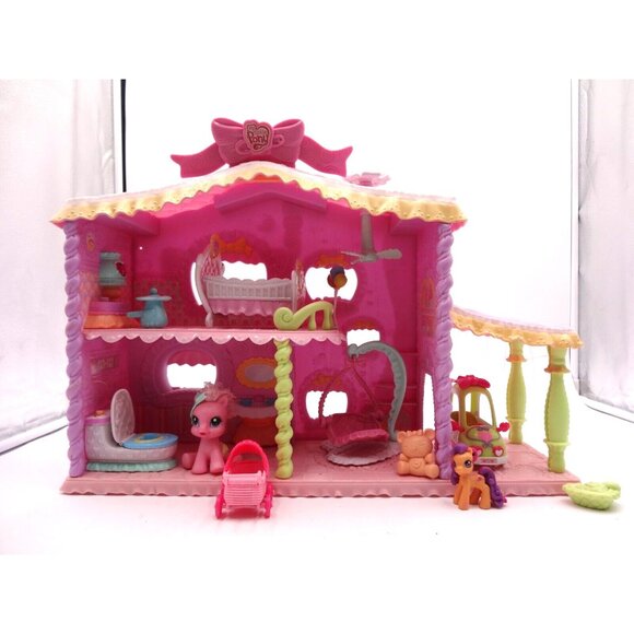 My‎ Little Pony Newborn Cuties Playhouse Nursery Playset Figures MLP With Car